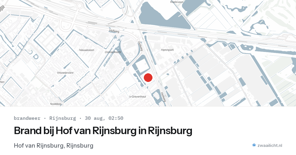 Brand bij Hof van Rijnsburg in Rijnsburg — 30 aug 2026