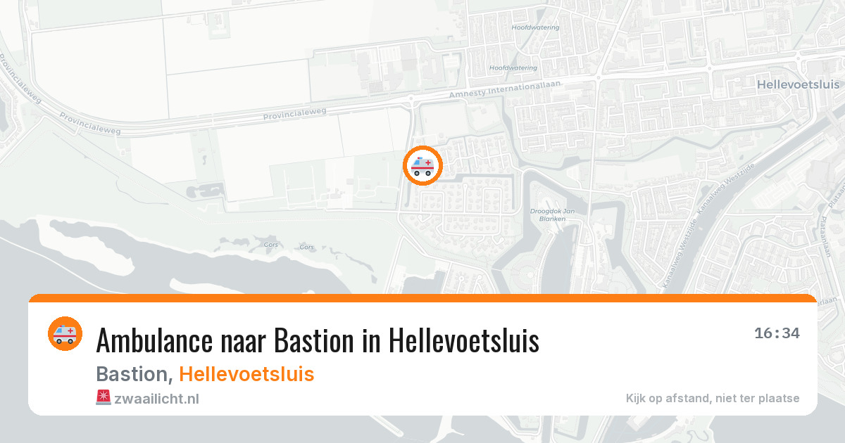 Ambulance naar Bastion in Hellevoetsluis — 25 mei 2026