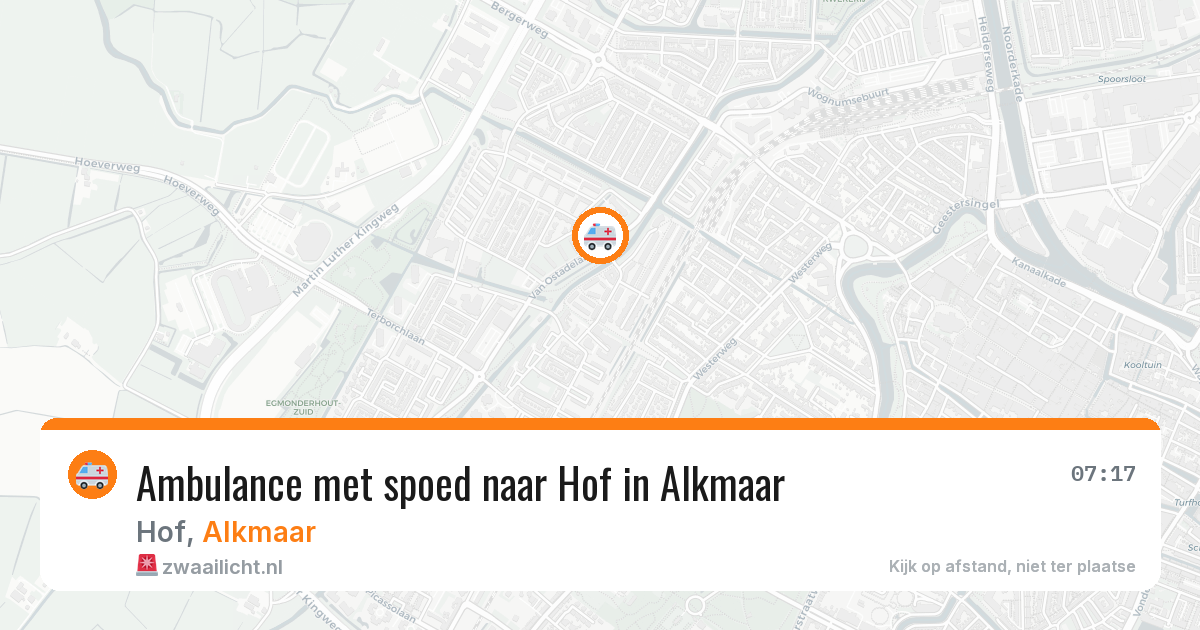 Ambulance met spoed naar Hof in Alkmaar — 7 mei 2026