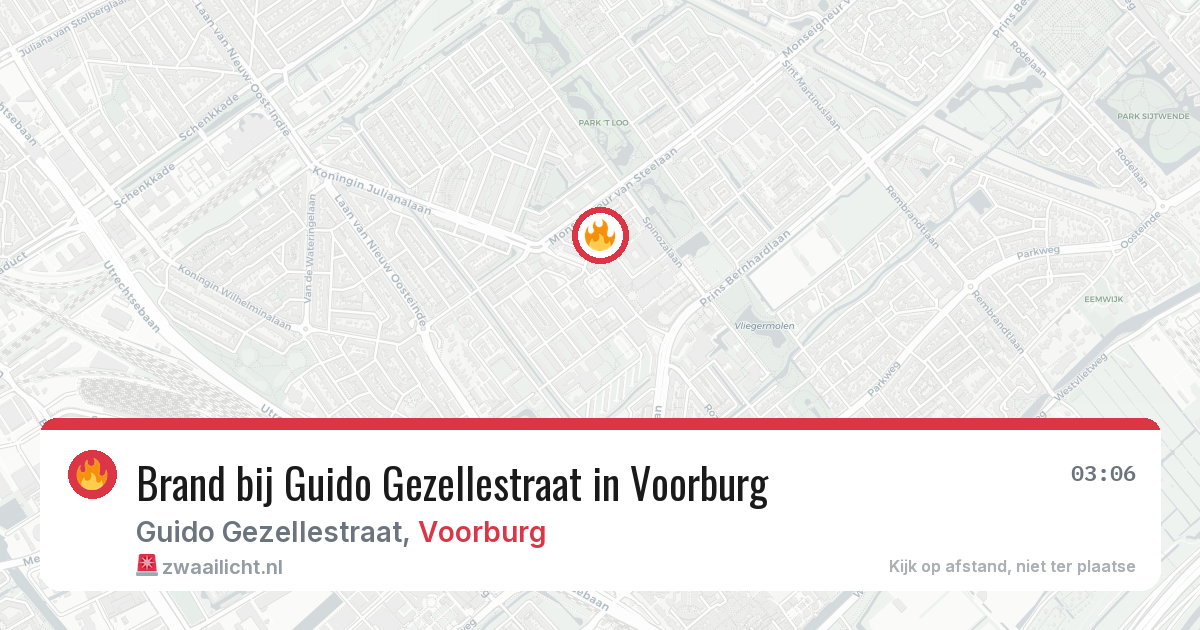 Brand bij Guido Gezellestraat in Voorburg — 7 apr 2026