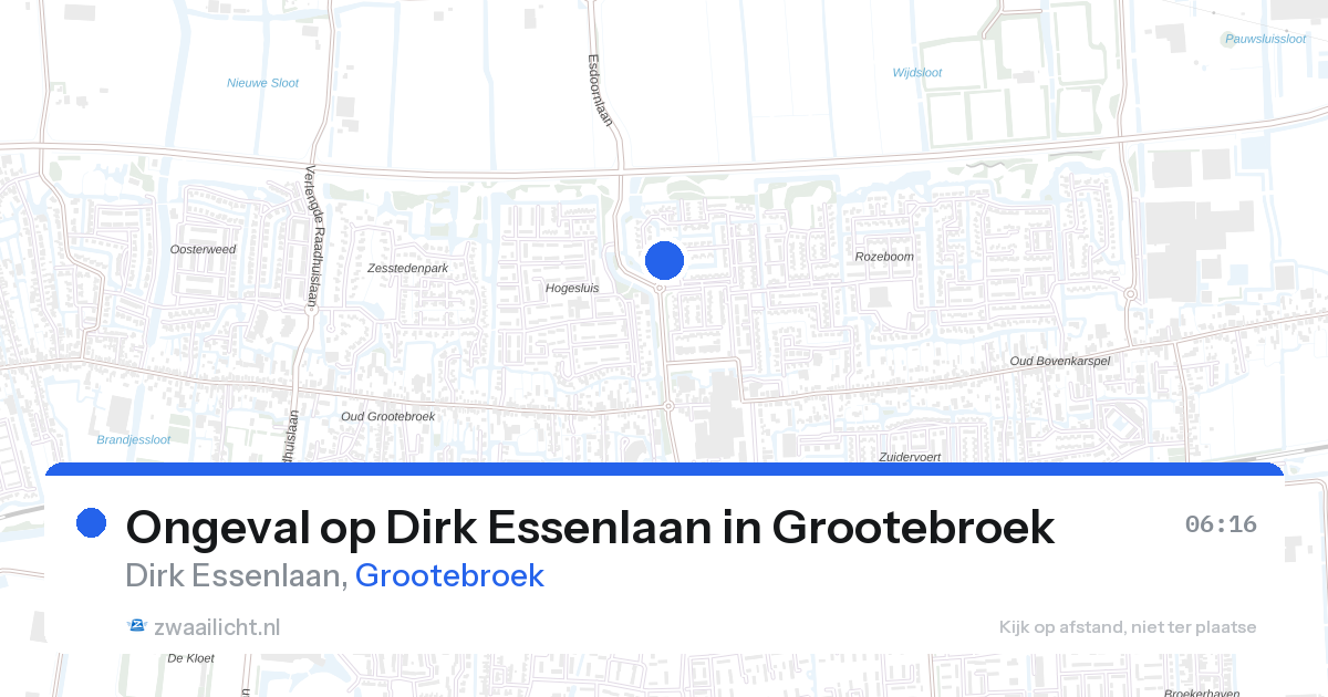 Ongeval op Dirk Essenlaan in Grootebroek — 27 aug 2026