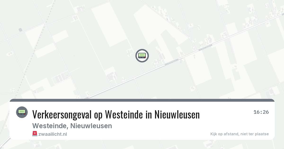 Verkeersongeval op Westeinde in Nieuwleusen — 12 jul 2026