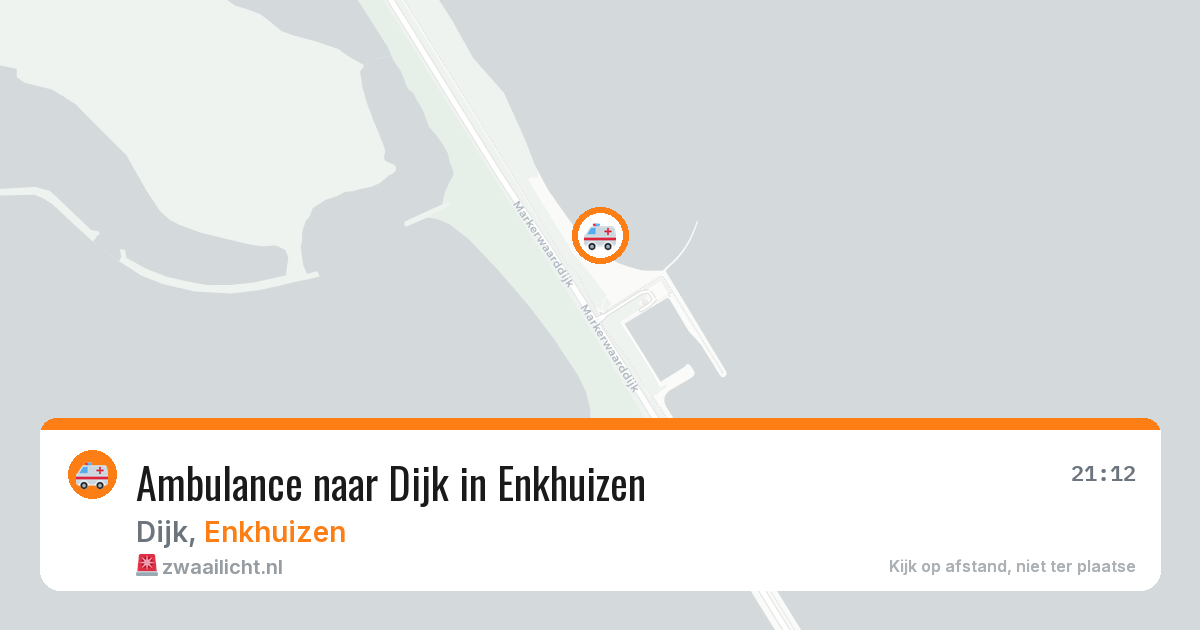 Ambulance naar Dijk in Enkhuizen — 29 mrt 2026