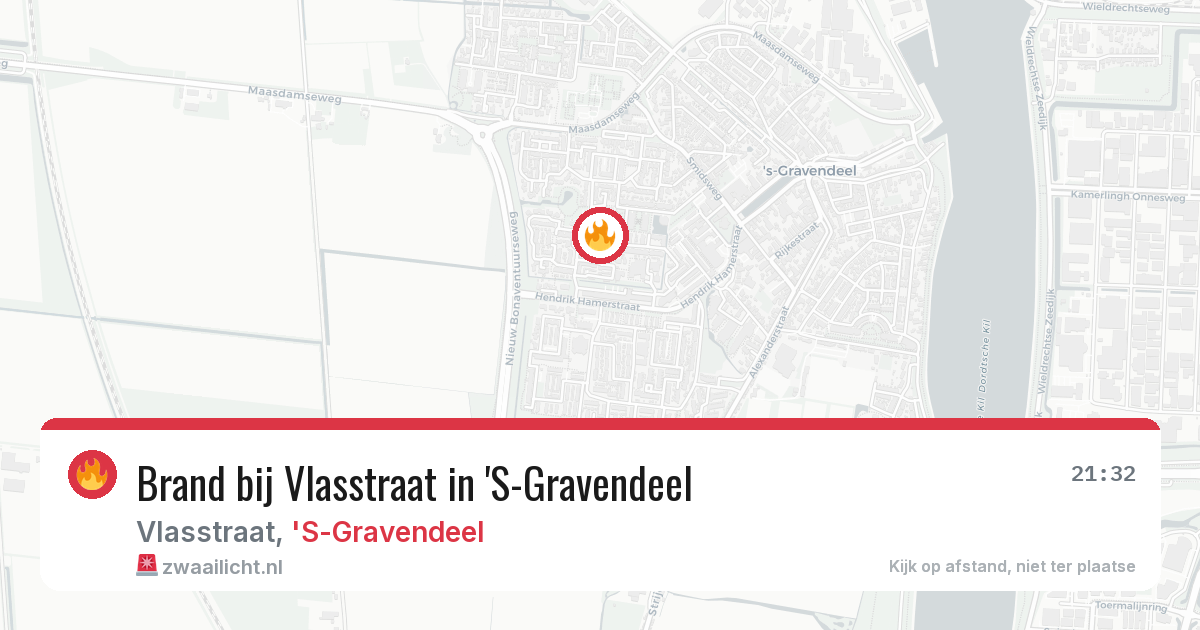 Brand bij Vlasstraat in 'S-Gravendeel — 14 jun 2026