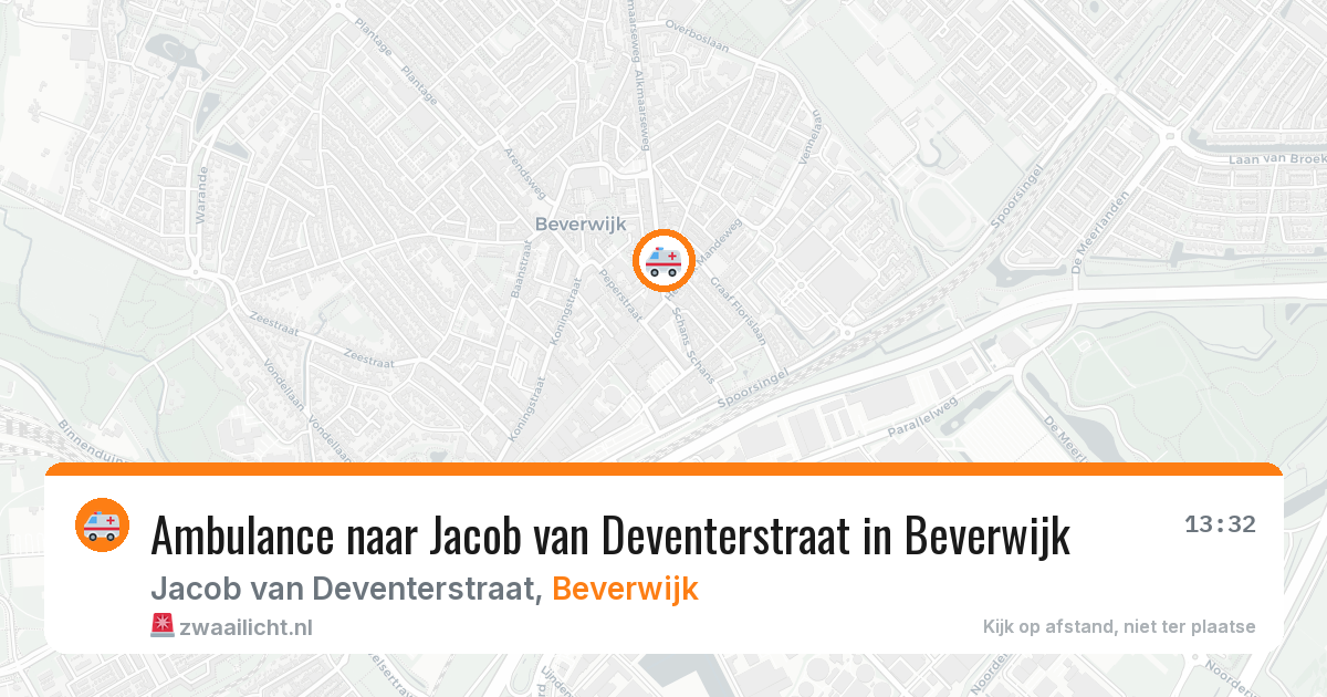 Ambulance naar Jacob van Deventerstraat in Beverwijk — 23 jul 2026