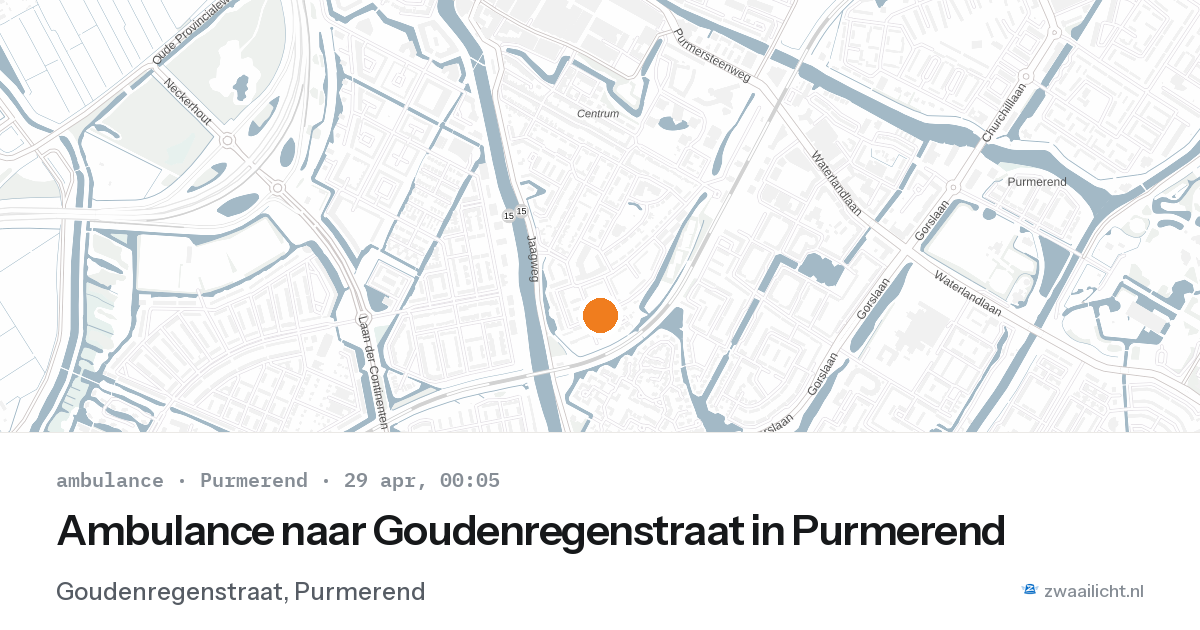 Ambulance naar Goudenregenstraat in Purmerend — 28 apr 2026