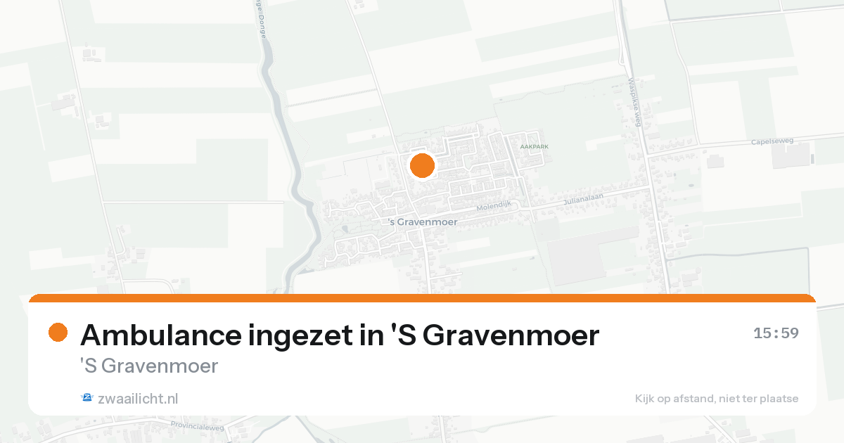 Ambulance ingezet in 'S Gravenmoer — 30 jan 2026