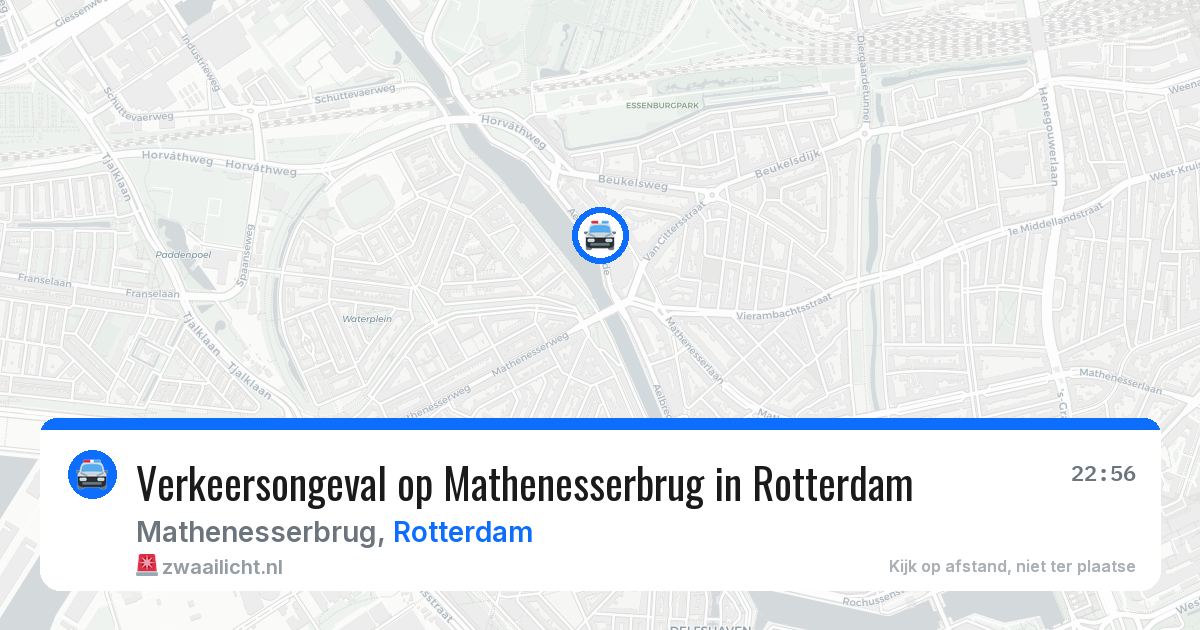 Verkeersongeval op Mathenesserbrug in Rotterdam — 28 apr 2026