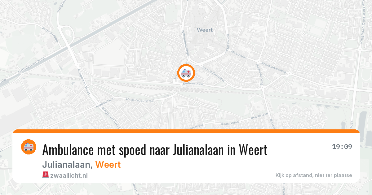 Ambulance met spoed naar Julianalaan in Weert — 21 jul 2026
