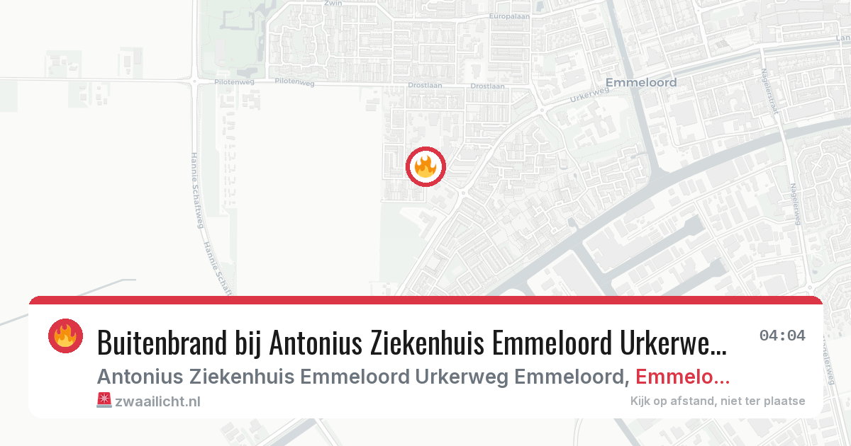 Buitenbrand bij Antonius Ziekenhuis Emmeloord Urkerweg Emmeloord in Emmeloord — 23 mei 2026