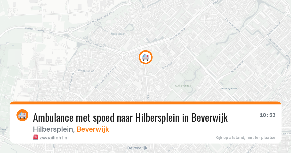 Ambulance met spoed naar Hilbersplein in Beverwijk — 6 jun 2026