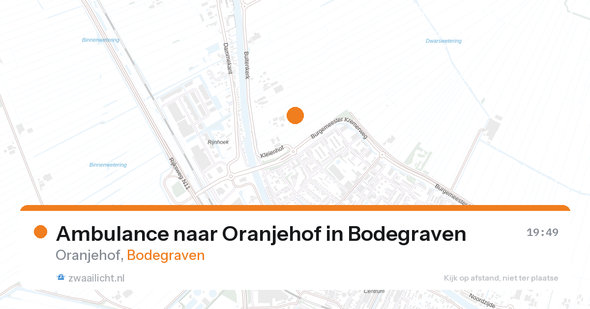 Ambulance naar Oranjehof in Bodegraven — 21 mei 2026