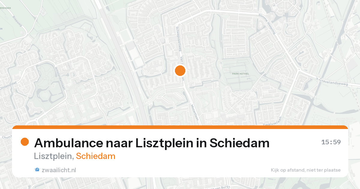 Ambulance naar Lisztplein in Schiedam — 11 jul 2026