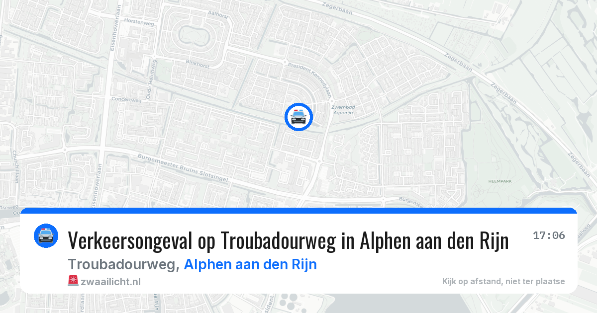 Verkeersongeval op Troubadourweg in Alphen aan den Rijn — 21 mei 2026