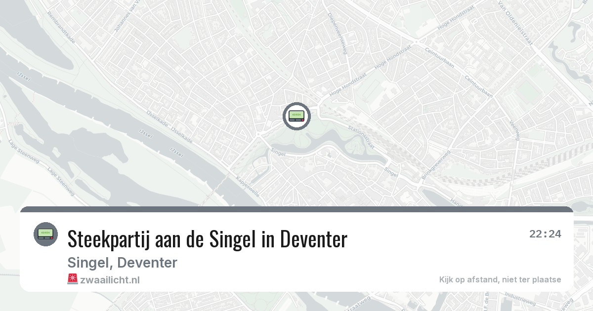 Steekpartij aan de Singel in Deventer — 1 aug 2026