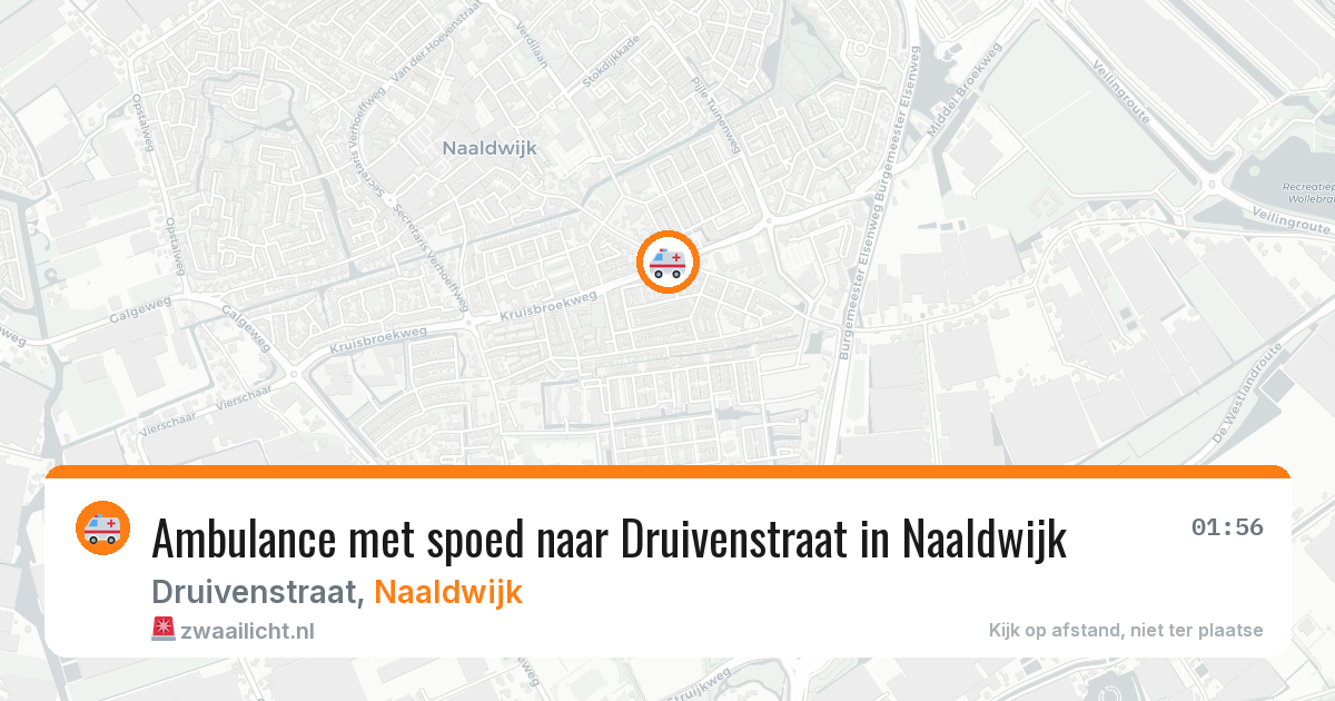 Ambulance met spoed naar Druivenstraat in Naaldwijk — 6 jun 2026