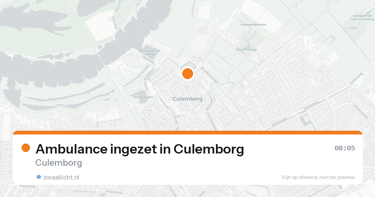 Ambulance ingezet in Culemborg — 8 feb 2026