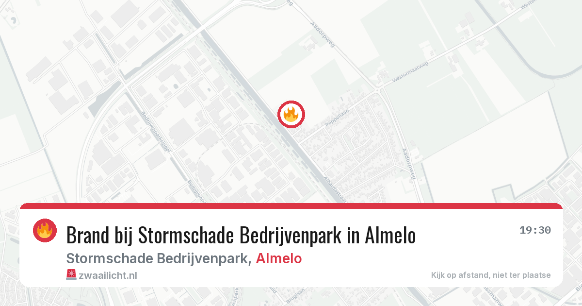 Brand bij Stormschade Bedrijvenpark in Almelo — 23 jun 2026