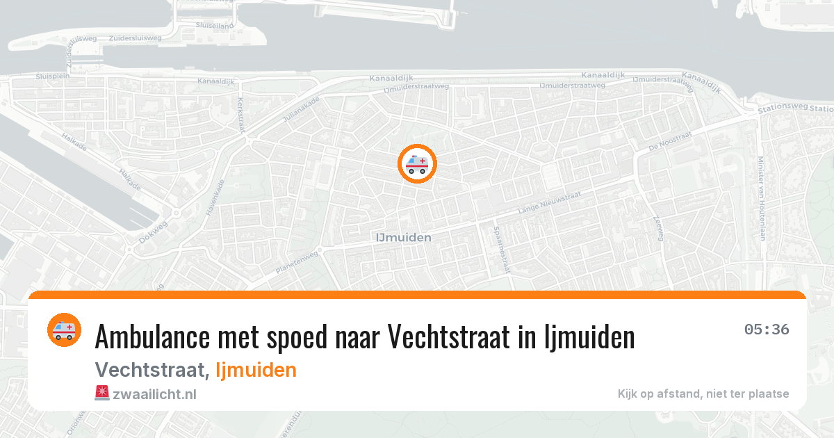 Ambulance met spoed naar Vechtstraat in Ijmuiden — 7 jun 2026