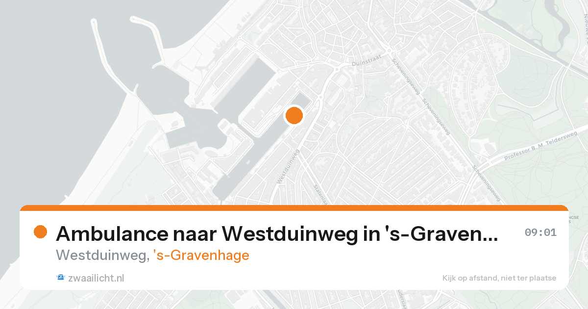 Ambulance naar Westduinweg in 's-Gravenhage — 15 aug 2026