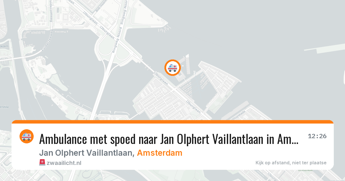 Ambulance met spoed naar Jan Olphert Vaillantlaan in Amsterdam — 3 mrt 2026