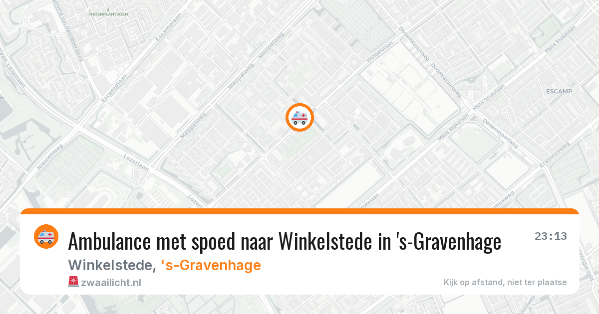 Ambulance met spoed naar Winkelstede in 's-Gravenhage — 20 apr 2026
