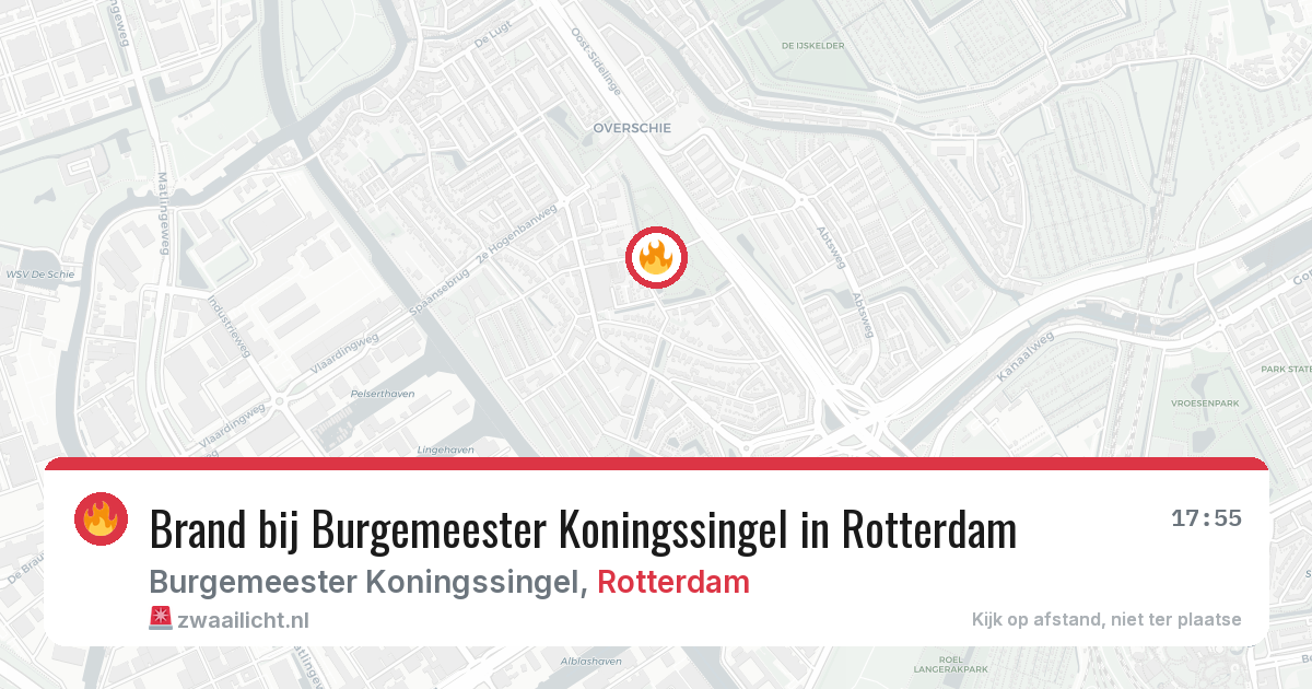Brand bij Burgemeester Koningssingel in Rotterdam — 13 aug 2026
