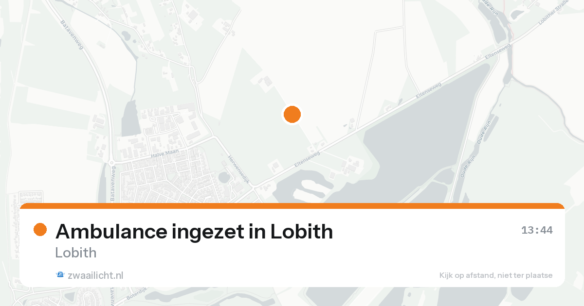 Ambulance ingezet in Lobith — 25 aug 2026