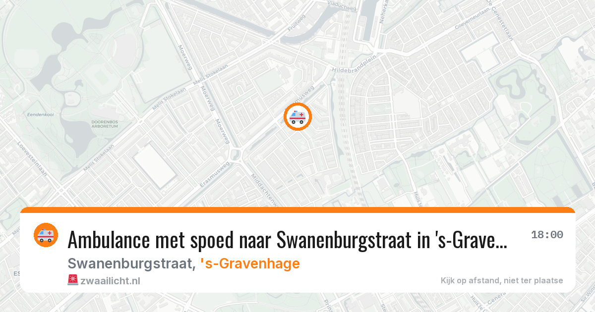 Ambulance met spoed naar Swanenburgstraat in 's-Gravenhage — 17 jun 2026
