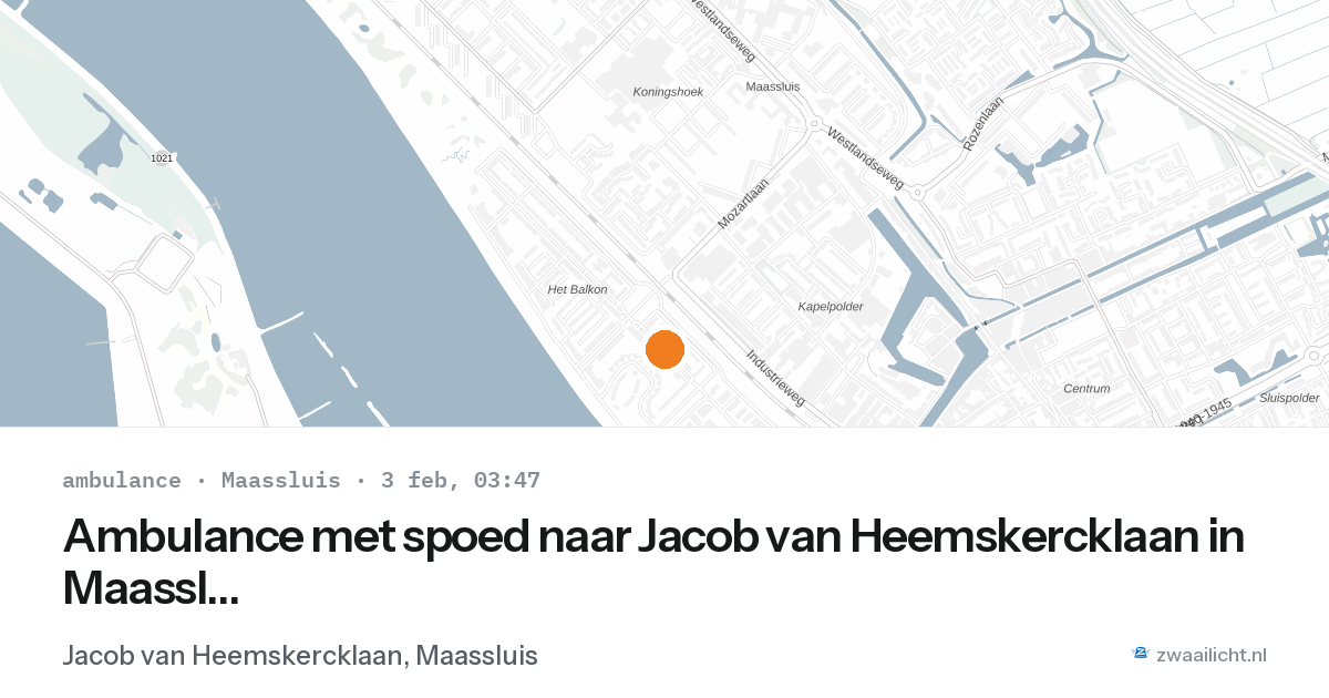 Ambulance met spoed naar Jacob van Heemskercklaan in Maassluis — 3 feb 2026