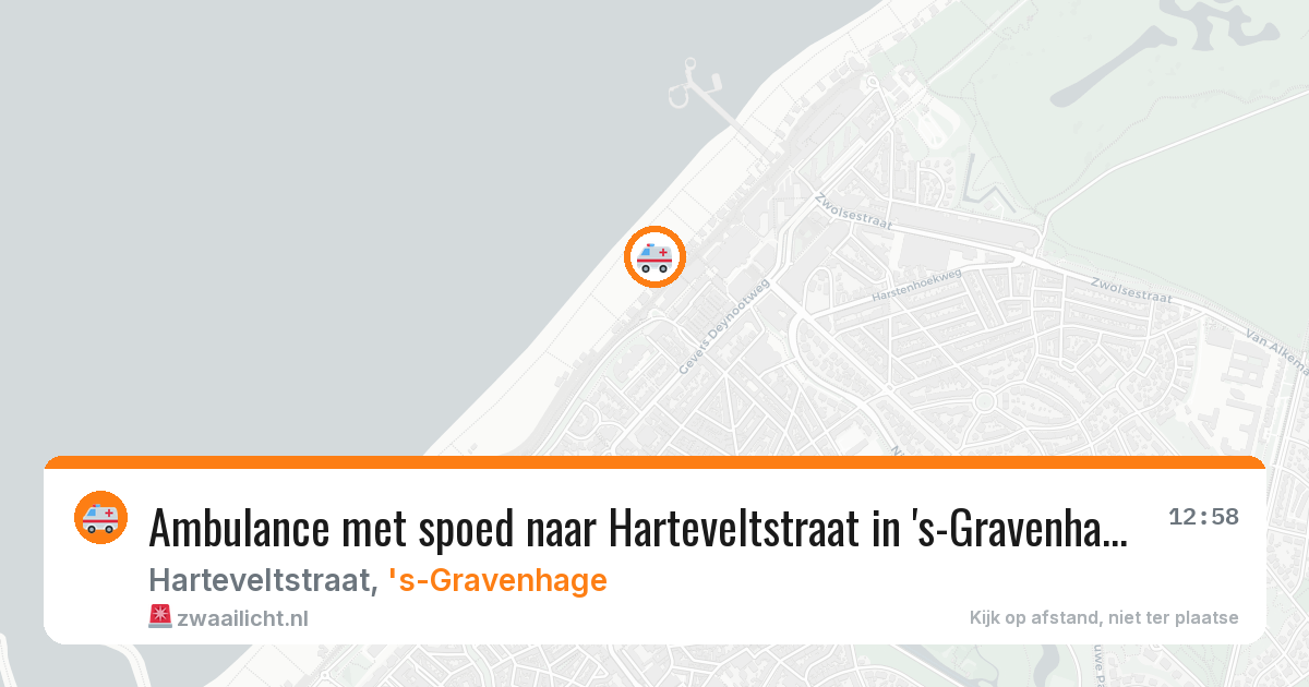 Ambulance met spoed naar Harteveltstraat in 's-Gravenhage — 15 jul 2026