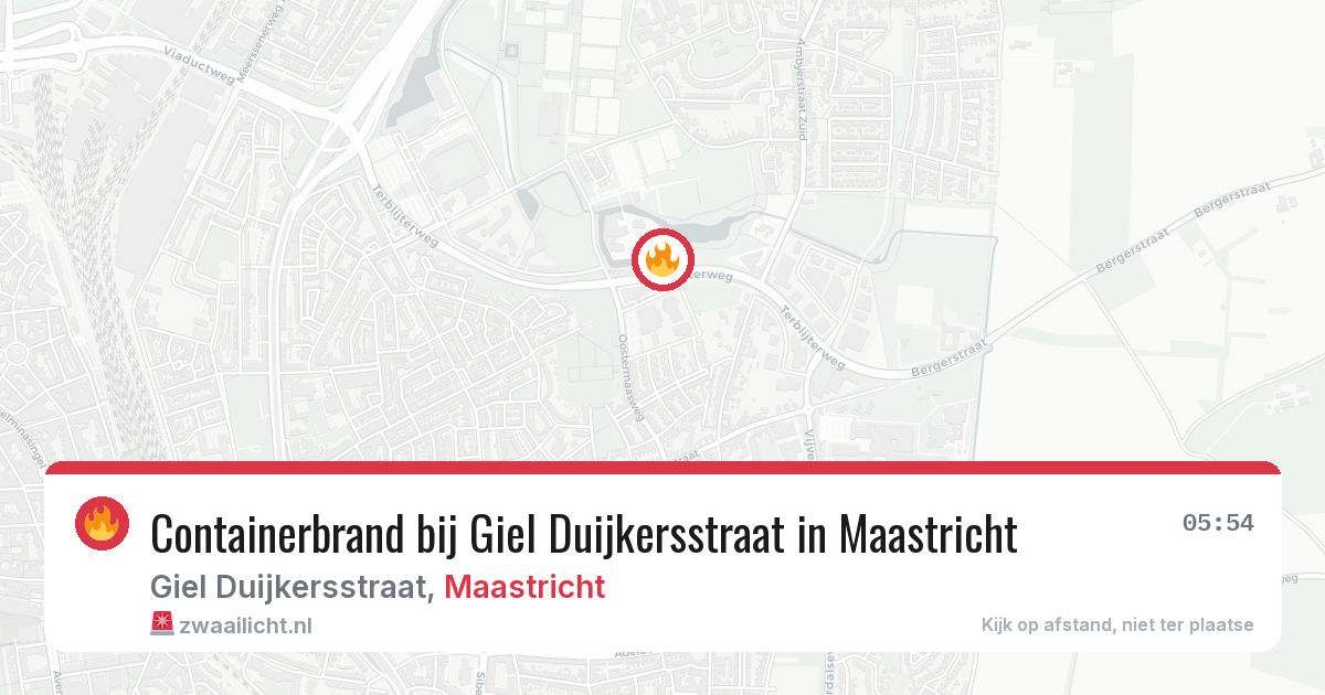 Containerbrand bij Giel Duijkersstraat in Maastricht — 30 jun 2026