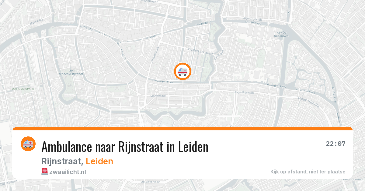 Ambulance naar Rijnstraat in Leiden — 10 aug 2026