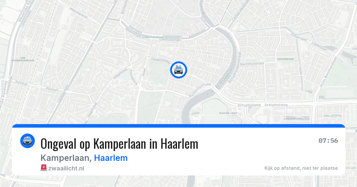 Ongeval op Kamperlaan in Haarlem — 31 jul 2026