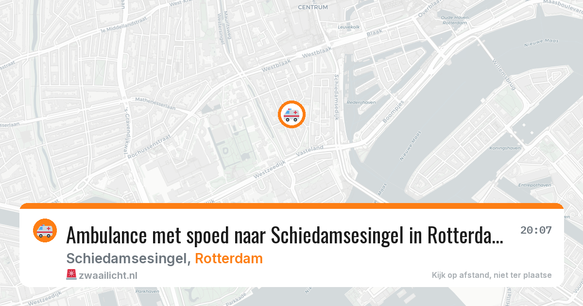 Ambulance met spoed naar Schiedamsesingel in Rotterdam — 18 jun 2026