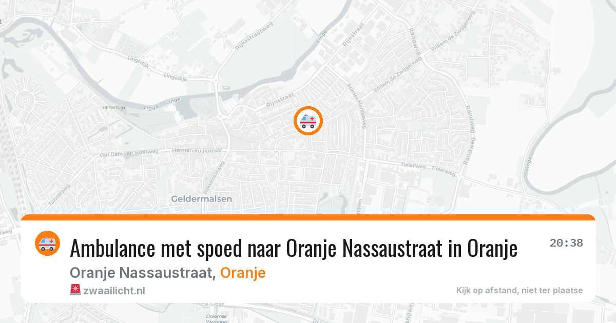 Ambulance met spoed naar Oranje Nassaustraat in Oranje — 30 jun 2026