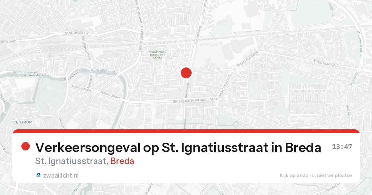 Verkeersongeval op St. Ignatiusstraat in Breda — 19 aug 2026