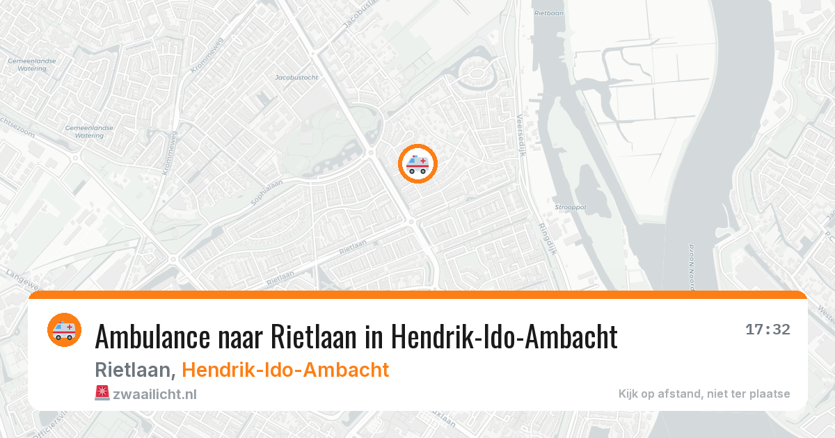 Ambulance naar Rietlaan in Hendrik-Ido-Ambacht — 15 jun 2026