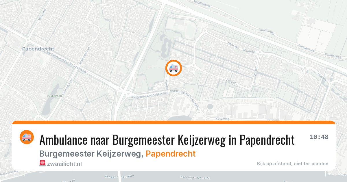 Ambulance naar Burgemeester Keijzerweg in Papendrecht — 3 jun 2026