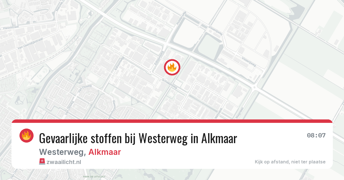 Gevaarlijke stoffen bij Westerweg in Alkmaar — 29 jan 2026