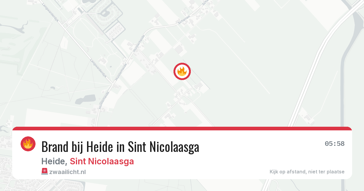 Brand bij Heide in Sint Nicolaasga — 26 mrt 2026