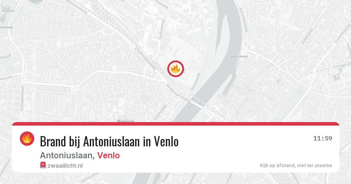 Brand bij Antoniuslaan in Venlo — 2 jun 2026