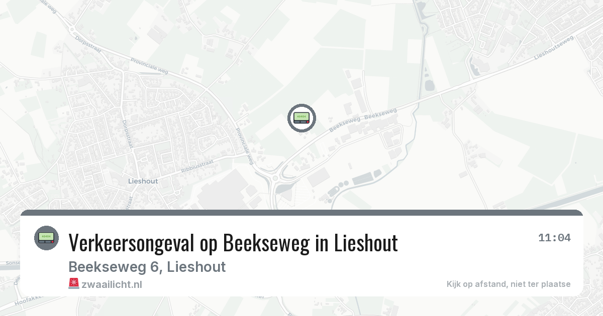 Verkeersongeval op Beekseweg in Lieshout — 16 feb 2026