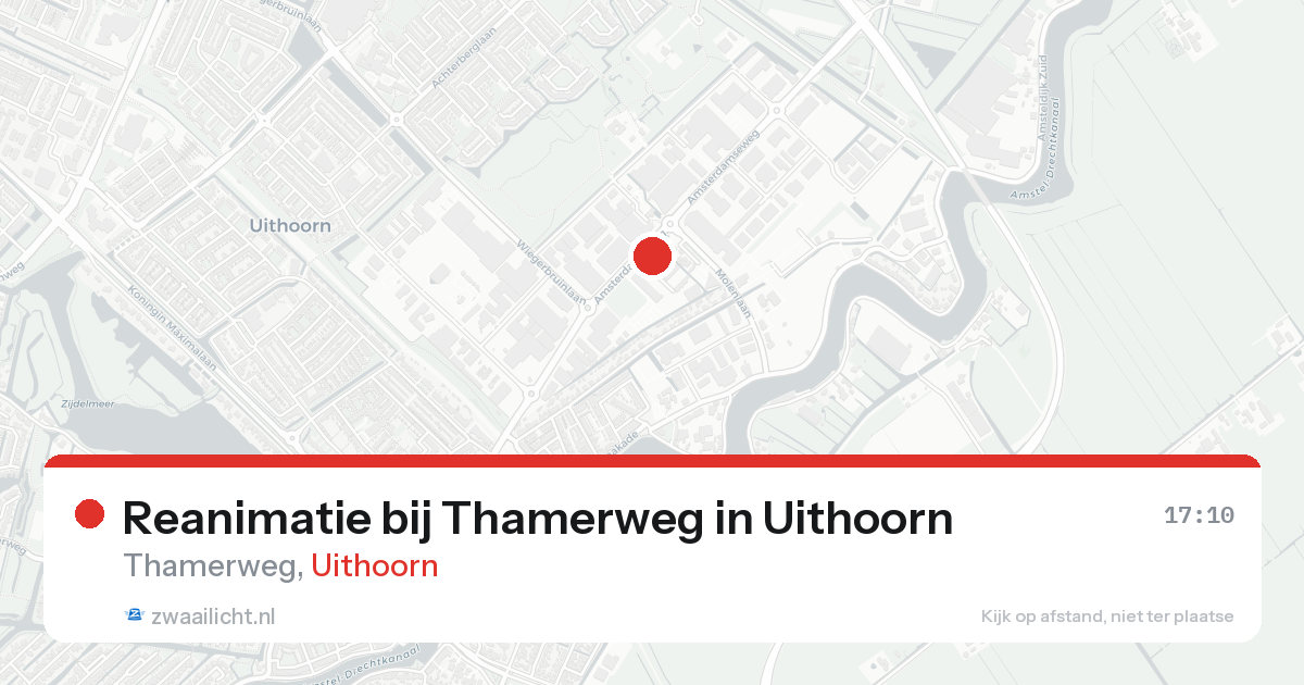 Reanimatie bij Thamerweg in Uithoorn — 24 aug 2026