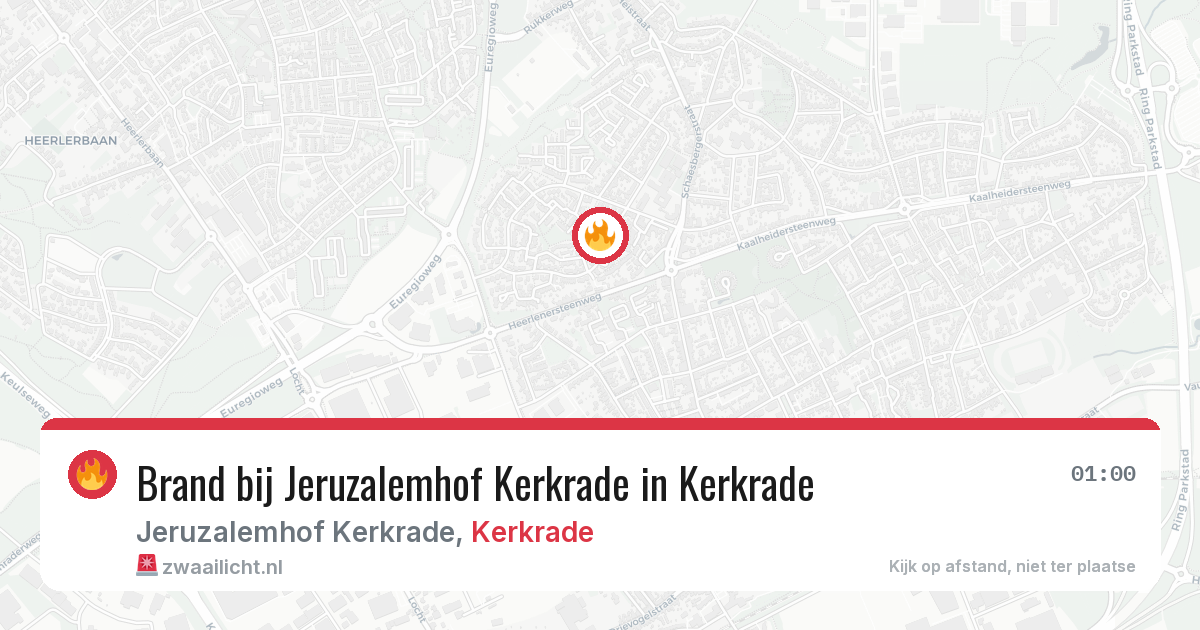 Brand bij Jeruzalemhof Kerkrade in Kerkrade — 26 jun 2026