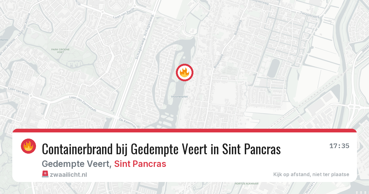 Containerbrand bij Gedempte Veert in Sint Pancras — 31 jan 2026