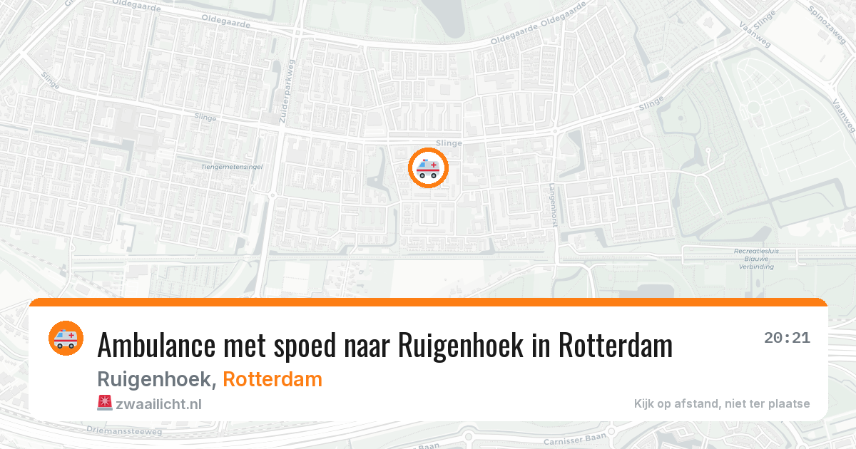Ambulance met spoed naar Ruigenhoek in Rotterdam — 7 aug 2026