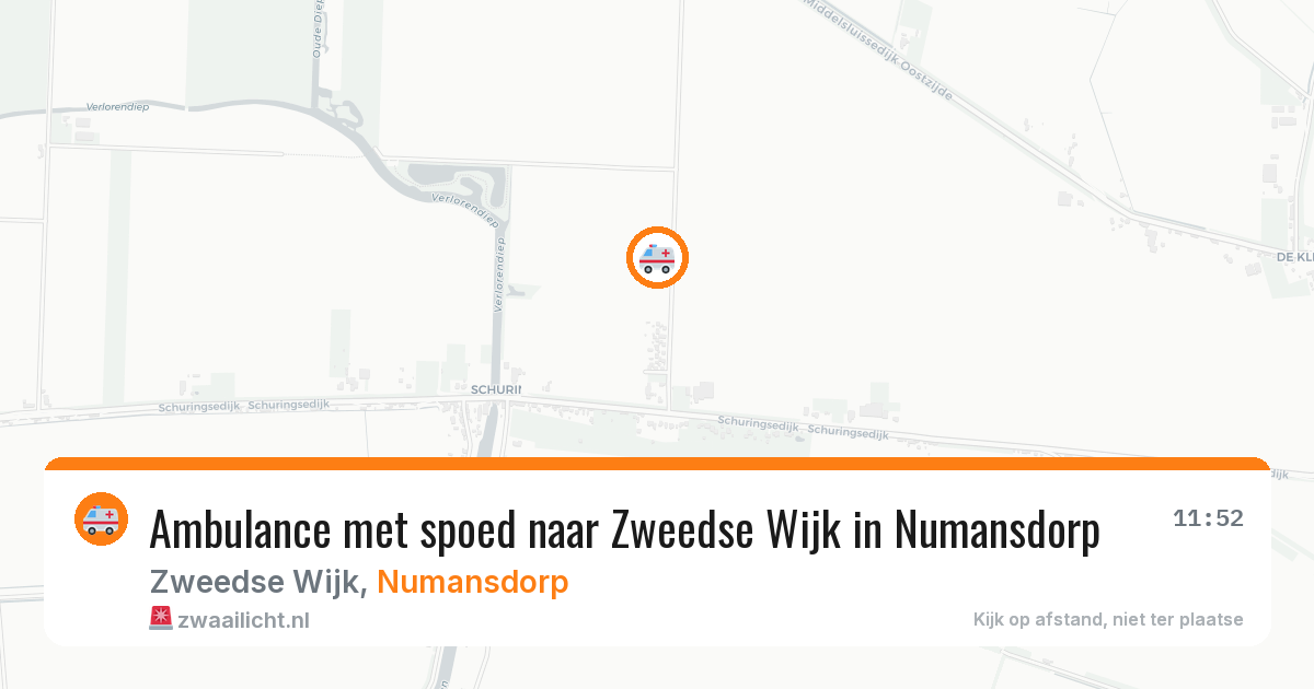 Ambulance met spoed naar Zweedse Wijk in Numansdorp — 21 jun 2026