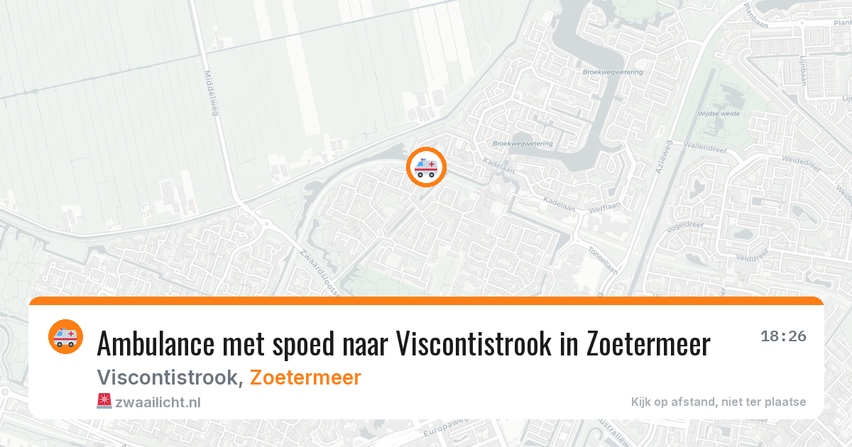 Ambulance met spoed naar Viscontistrook in Zoetermeer — 1 mei 2026