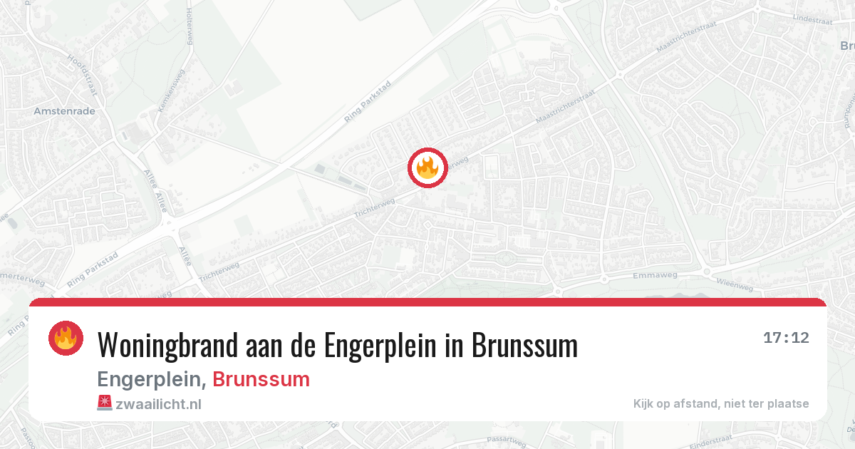 Woningbrand aan de Engerplein in Brunssum — 23 mei 2026